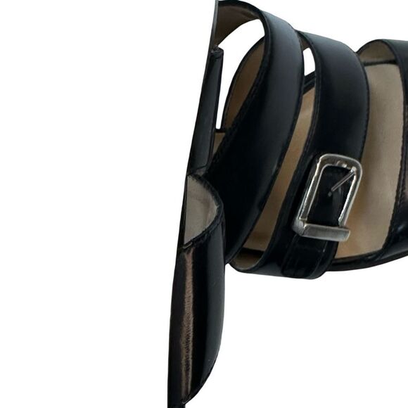 CALICO Black Leather Strappy Buckle Mule Sandals Size 7.5 - Picture 9 of 16